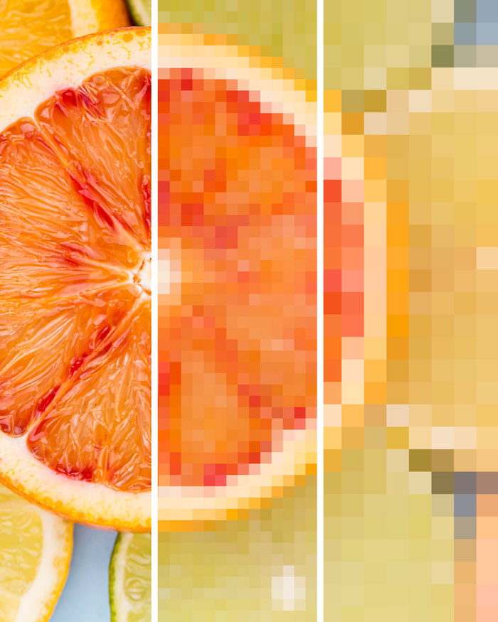 Effect of different resolutions on the appearance